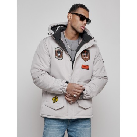 Male jacket, size 48, gray color-3