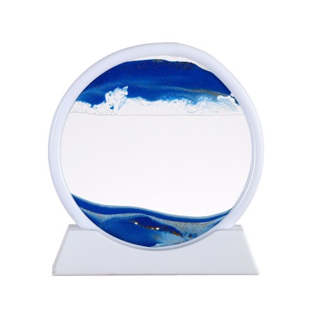 Sanding clock-picture, 18 x 19 cm, anti-stress, blue sand-1
