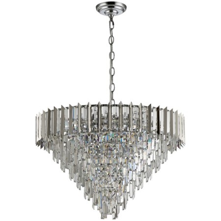 Crystal Crystal Chandelier Amman 18xe14 40W, size 80x80x71-120 cm, chromium color