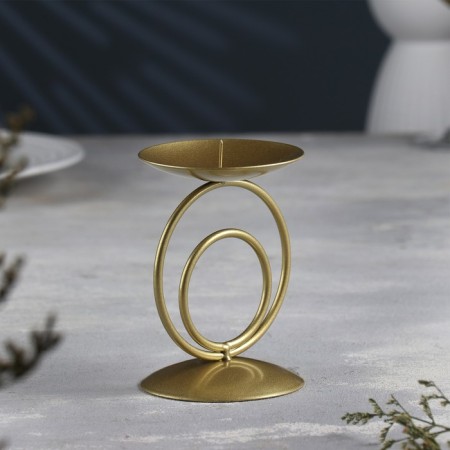Sunset "Sunset" Metal for one candle, 8.3x11 cm, gold-2
