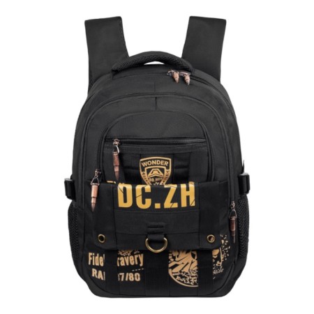 Youth backpack 40 x 28 x 14 cm, ergonomic back, monkking, w207 black