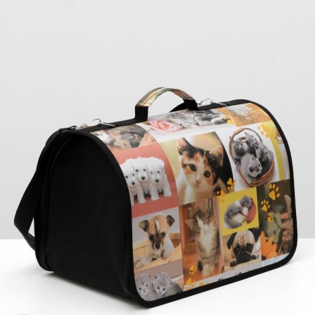 Bag - carrying for animals with print, 40 x 25 x 28 cm mix-2