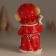 Polystone souvenir "Mouse in red with a white apron, with a ginger cake" 9x7.5x15 cm