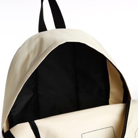 Youth backpack from lightning textiles, external pocket, beige color-5