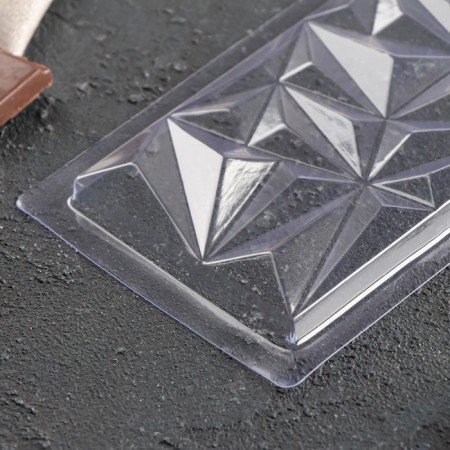 The shape for chocolate and sweets "Geometry", 18 × 8 cm, the color is transparent-1