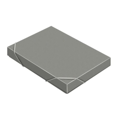 A4, 500MKM, calligrata elastic band folder on the elastic band, a root of 25 mm, up to 230 sheets, embossing "sand", gray-1