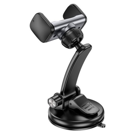 Hoco CA111 car holder, for 4.5-7 inches, suction cup, gray-2