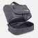 Cosmetic bag, 2 parts on zippers, gray color