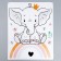 Sticker Plastic Interior Color "Elephant in the Crown on the Rainbow" 39x49 cm