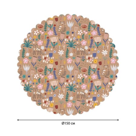 The tablecloth “Drawings of nature”, round, Saten, d = 150 cm-1