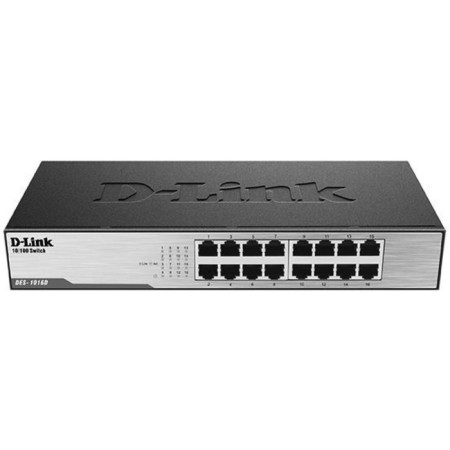 D-Link Des-1016D/H1A switch, unguided, 16x10/100base-TX