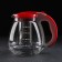 Glass teapot, 1.5 l, with metal sieve, color mix