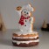 Polystone souvenir "Poil -gingerbread in the glaze, with cake" 9x9x14.5 cm