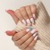 Patch nails, 12 pcs, with glue plates, almonds, multi -colored