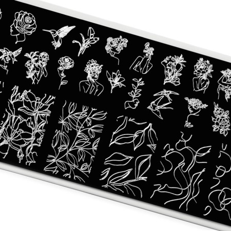 TNL Premium stamping plate "Flower charm"-1