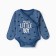 Body-kimono children with a long sleeve "Dino", the color is blue, height 56 ​​cm