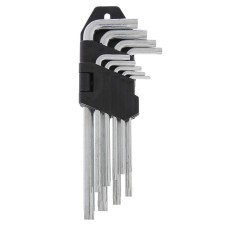 A set of scrap keys, Torx Tamper, elongated, TT10 - TT50, 9 pcs.