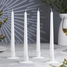 A set of antique candles, 2.3x 24.5 cm, 5 hours, 55 g, 4 pieces, white