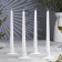 A set of antique candles, 2.3x 24.5 cm, 5 hours, 55 g, 4 pieces, white