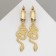 Earrings Metal "Snake" unique, color gold