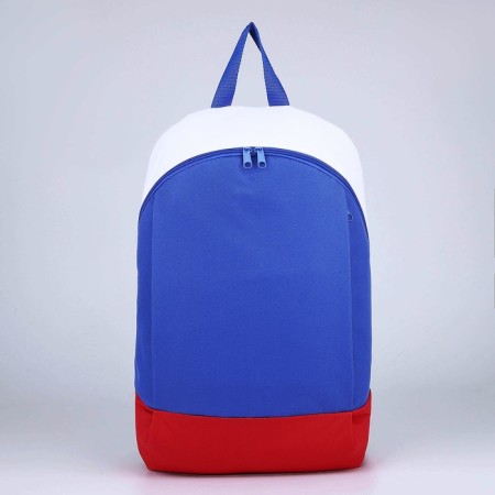 School textile “Russia”, 46x30x10 cm, vertical pocket, red, blue, white-1