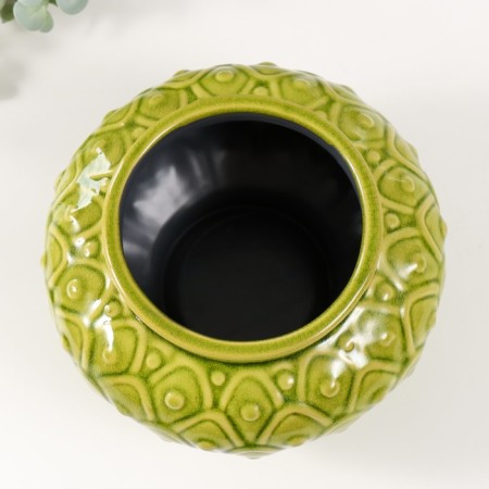 Souvenir Interior ceramics of Vazon "Scales" Green 15x22x22 cm-1