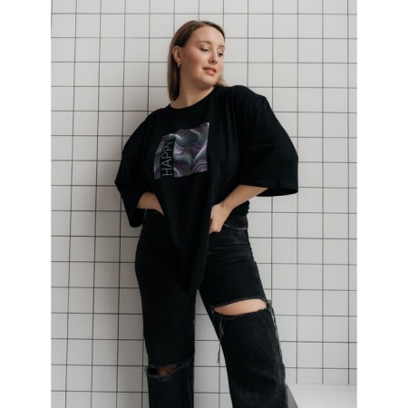 Women's T-shirt, size 80-82, black color-1