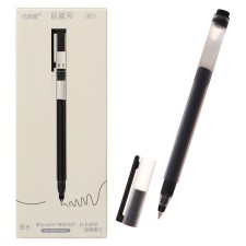 A set of gel pens 6 pieces, 0.5 mm, bothering, writing length 1600m, black ink black