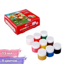 Gouache 9 colors 15 ml, ZHK 