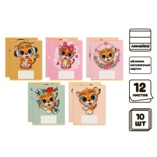 A set of notebooks of 10 pieces, 12 sheets in the calligrata line 