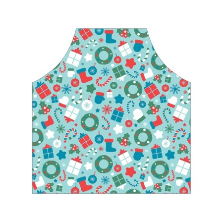 Apron kitchen with a photo print "Gifts for the New Year", adjustable, size OS-1