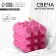 Figure candle "Geometry", pink