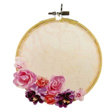 Application from textile details on the hoop 