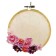 Application from textile details on the hoop "delicate flowers"