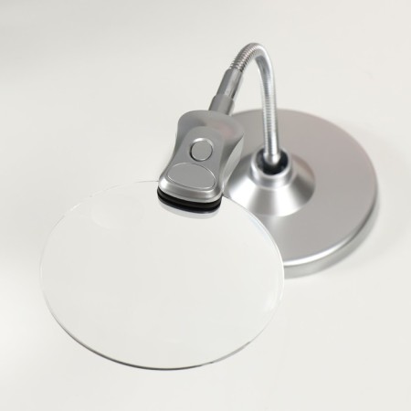 Lupa lamp x2.25 x5 for LEDX2 creativity from 3 LR1130 lenses D = 2.2 cm and 10.7 cm 18x36.3 cm-3