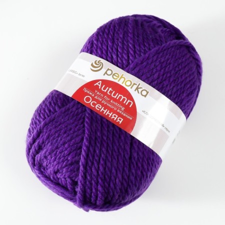 Autumn yarn 25% wool, 75% pan 150m/200g (78-violet)-1
