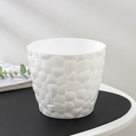 Pot with the pallet "Stones", 1.4 l, the color is white-1