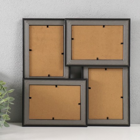 Photo frame plastic in 4 photos 10x15 cm "Aurora" Black 31.5x31.5 cm-2