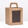 Folding box with a window, craft, 15 x 15 x 18 cm