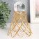 Interior metal souvenir, glass "ball and web" d = 5 cm gold 10.5x10.5x15 cm