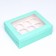 Packaging for 12 cupcakes with a window, green, 32.5 x 25.5 x 10 cm