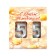 Candle in the cake jubilee "line" (set 2 in 1), number 55, silver metallic, 6.5 cm