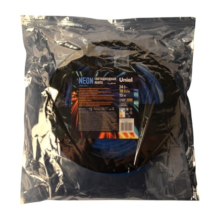 Flexible Neon Uniel, 8x16 mm, IP67, 15 m, 120LED/m, 10W/m, 2835, 24 V, glow blue-2