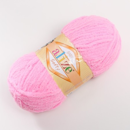 Yarn "Softy" 100% micropoliester 115m/50g (191 t. Pink)-1