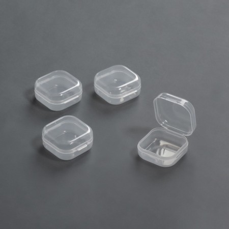 A set of decor containers, 4 pcs, 3.4 × 3.4 × 1.8 cm, the color is transparent-1
