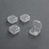 A set of decor containers, 4 pcs, 3.4 × 3.4 × 1.8 cm, the color is transparent