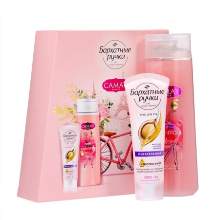Gift set Camay: shower gel, 250 ml + hand cream, 80 ml