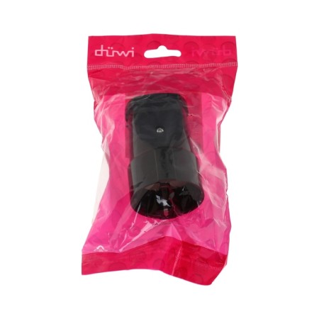 Cable socket, ABS plastic, straight line, s/h, 16a, 250b, IP20, black, 30459 4-2