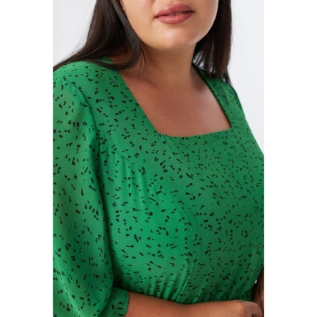 Women's dress, size 64, green color-6