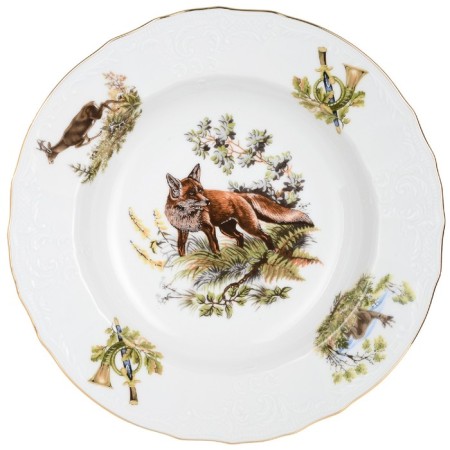 Deep plate Bernadotte "Hunting plots", 23 cm-4